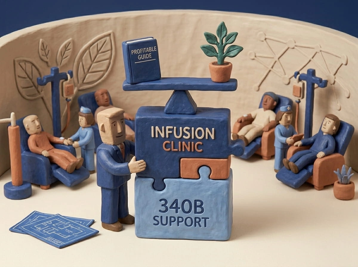 Infusion clinic startup supported by 340B pricing and turnkey management