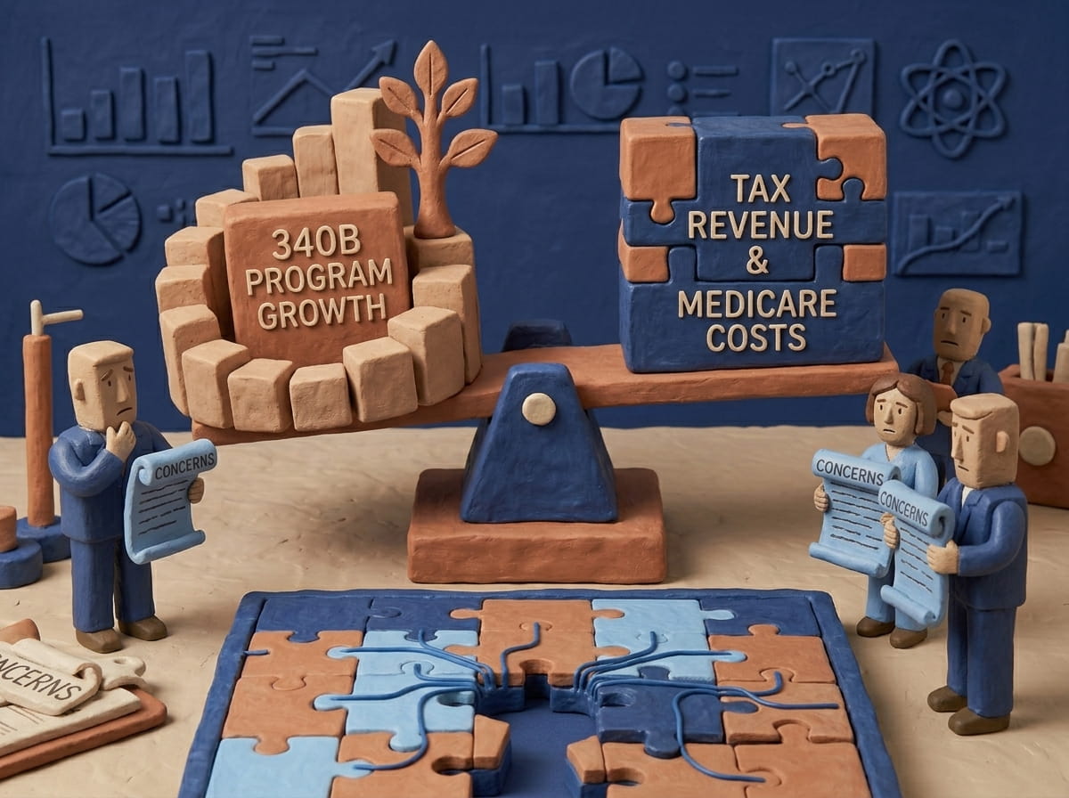 Covered entity finance and pharmacy leaders reviewing 340B rebate model policy changes